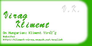 virag kliment business card